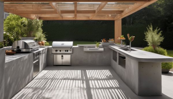 Constructeur de cuisine extérieure en béton cellulaire efficace