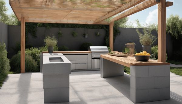 Quelle hauteur pour votre cuisine d’été en béton cellulaire ?