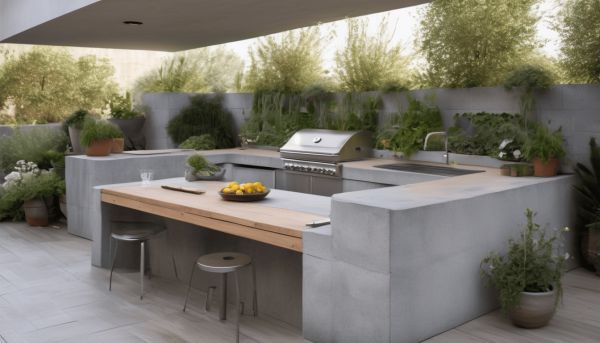 Réalisez un plan de cuisine extérieure en béton cellulaire adapté à vos espaces