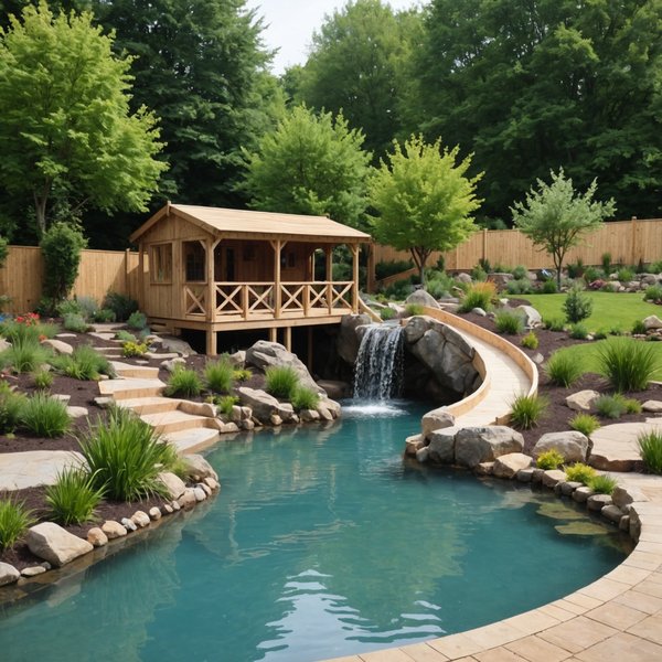 Comment créer un espace de jeux aquatiques pour les enfants autour d'une piscine naturelle?